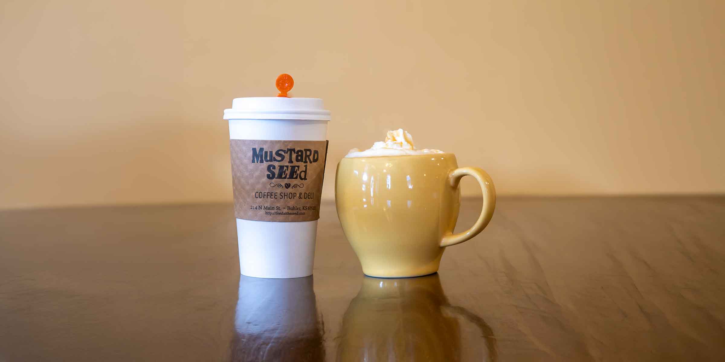 Coffee and espresso drinks at Mustard Seed